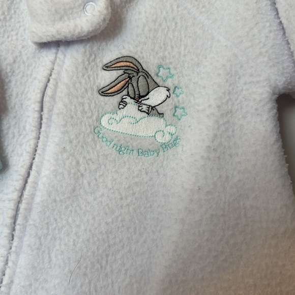 Bugs bunny vintage 1999 sleeper baby w embroidered good night, baby bugs no size - Picture 4 of 11